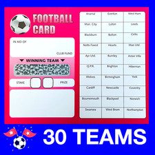 Football Cards Fundraising Football Scratch Charity Cards 30 Team Bus Stops 50