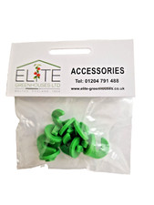 Elite Greenhouse Plastic Hooks crop head x 6.  Secure easily to roof. Free P&P