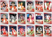 Red Star Belgrade European Cup winners 1991 football trading cards