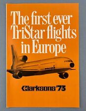 COURT LINE LOCKHEED TRISTAR L-1011 CLARKSONS AIRLINE BROCHURE 1973 SCHEDULE
