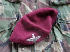 genuine PARACHUTE REGIMENT issue AIRBORNE MAROON BERET leather band SHAPED used