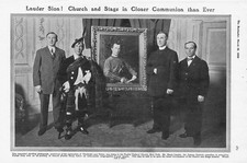HARRY LAUDER Presenting Painting to New York Church - Antique Print 1909