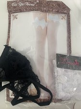 Sexy white stockings with bow