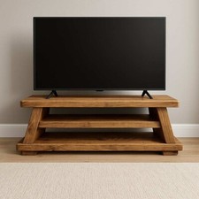 Rustic Wooden Tv Stand/ Chunky