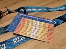 NEWS2 Obs Chart Ref Card Ambulance Paramedic Responder NHS ID Badge Size   