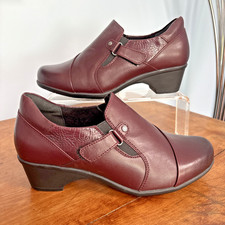 Hotter barnet shoes in wine - 'barnet',