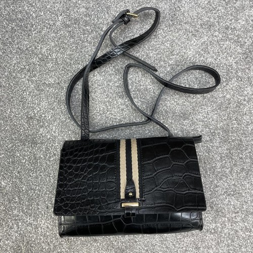 Black y2k croc handbag faux - handbag,