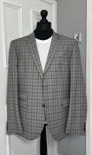 NEXT Tailored Fit Beautiful Grey Check Men’s Suit. Chest-46”L, Waist-40”L/33”