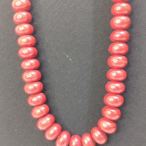 Red coral color beaded - color,