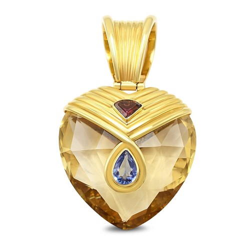 Heart citrine pear cut - citrine,,