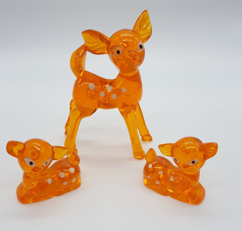 Vintage 1970s orange lucite - orange,