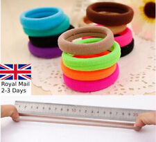 10 Strong Colour Thick Endless Snag Free Hair Elastic Bands Bobbles Girls Kids