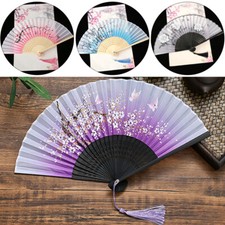 Portable Hand Fans Held Tela Dances Bamboo Folding Cosplay Party Wedding Gifts
