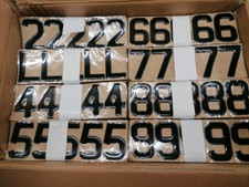 3D Black Gel Numbers Plate