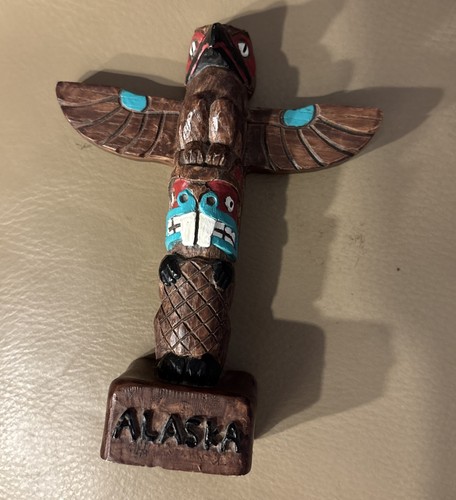 Vintage alaska totem pole - alaska,