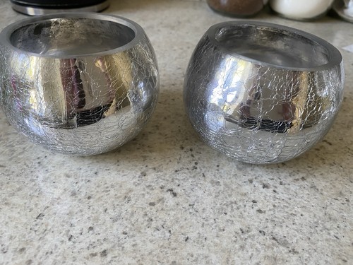 Crackle glass effect candle - crackle,