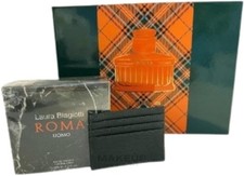 Laura Biagiotti Roma Uomo Eau de Toilette Spray 125ml & Card Holder Gift Set