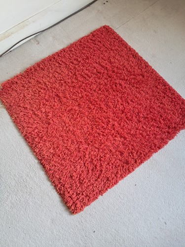 Ikea small red shaggy rug - ikea,