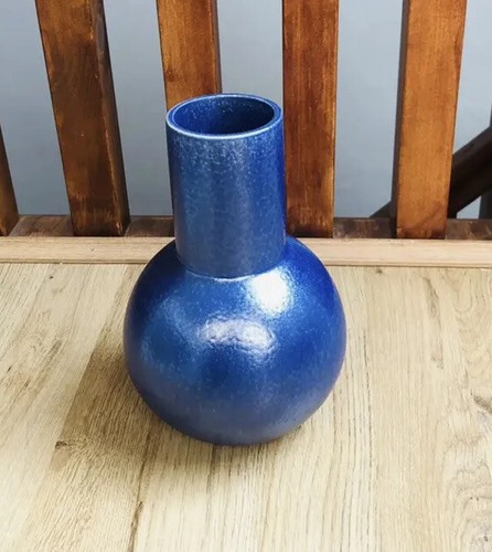 Blue ceramic bud vase - blue, 20cm