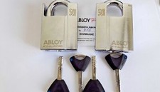 2 X Abloy PL 342 T/25 PROTEC 2 Keyed Alike /Hardened Steel Padlock