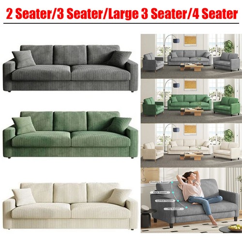 Seater 256cm corduroy sofa - 256cm,