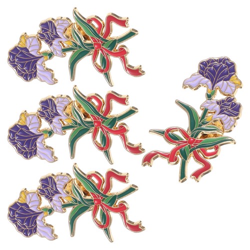 4pcs flower brooch pins - flower,