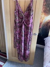Pink Mix Sleeveless Maxi Dress Paisley Pattern UK Size 22 from NEXT
