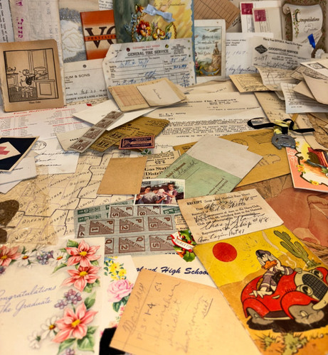 Ephemera lot junk journal - lot, 100+
