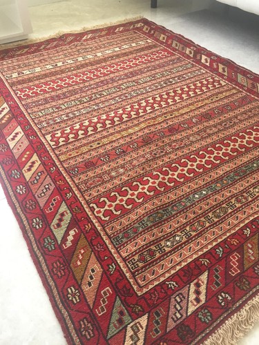 Hand knotted oriental wool rug - knotted,