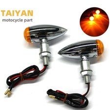 4 x Chrome Motorcycle Bullet