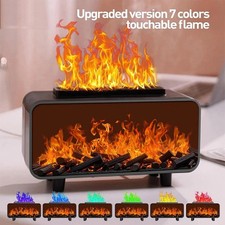 Fireplace Flame LED Essential Oil Diffuser Aroma Aromatherapy Air Humidifier New