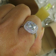 14K White Gold Over 2Ct