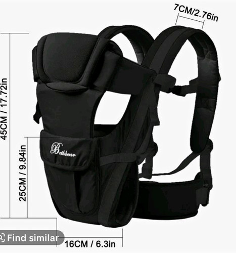 Babybeau black baby carrier - babybeau,