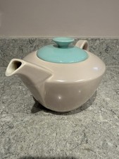 Vintage Poole Pottery Twin Tone 2 pint  Teapot Dove Grey & Sky Blue