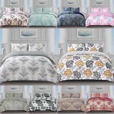 Duvet Quilt Cover 100%Rich Cotton Bedding Set Single Double King Super King Size