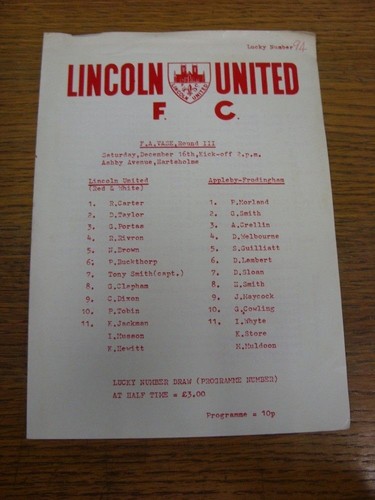 1978 lincoln united - 16/12/1978,