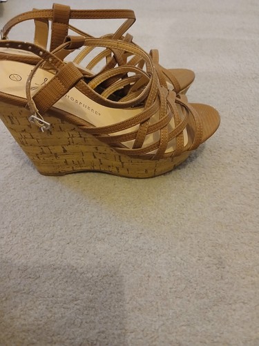 Atmosphere tan strappy - tan, wedge