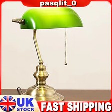 Green Glass Bankers Desk Lamp