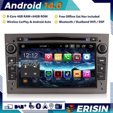 8-Core Android 14 Car Stereo Sat Nav Vauxhall Astra H Corsa Zafira Meriva Signum