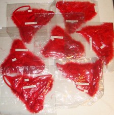 7 X RED FURRY THONGS SEXY CHRISTMAS ADULT CARNIVAL ITEM JOBLOT BUNDLE BRAND NEW