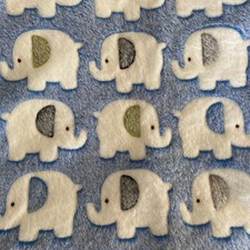 Baby Blanket Soft Fleece Elephant Pink Blue Grey Newborn Pram Cot Car Girl Boy