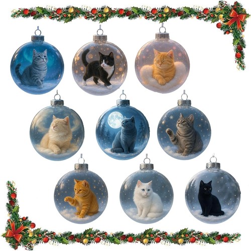 Cute cat christmas ornaments - christmas,