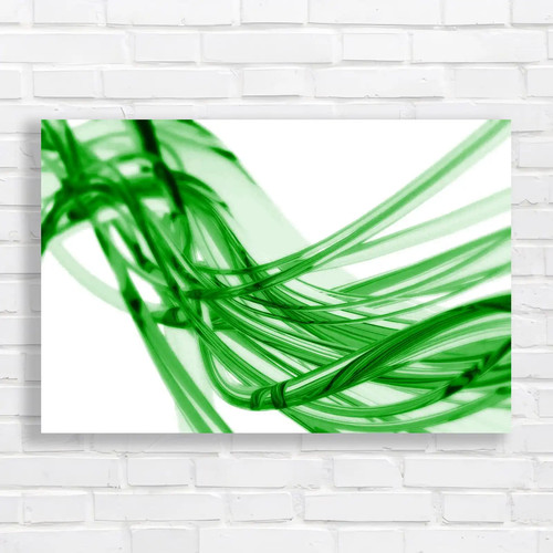 Abstract wire flow - abstract, green