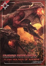 Warhammer 40000 Dark Galaxy Card - #130 Flesh Hounds Of Khorne - CHAOS DAEMONS