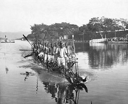 Canoe propelled leg power - propelled,
