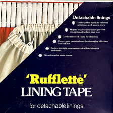 10 Metres 1"/2.5cm  Rufflette Superior Quality Loose-Lining Tape For Any Curtain