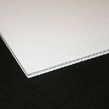 White Plastic Fluted 3.8mm Correx Board.A5 to A1 For outdoor display and signage