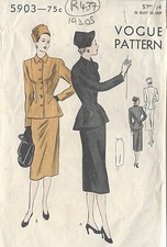 1940s Vintage VOGUE Sewing