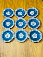 Antique Royal Worcester “Old Worcester Parrot” – Set of 9 Side Plates 