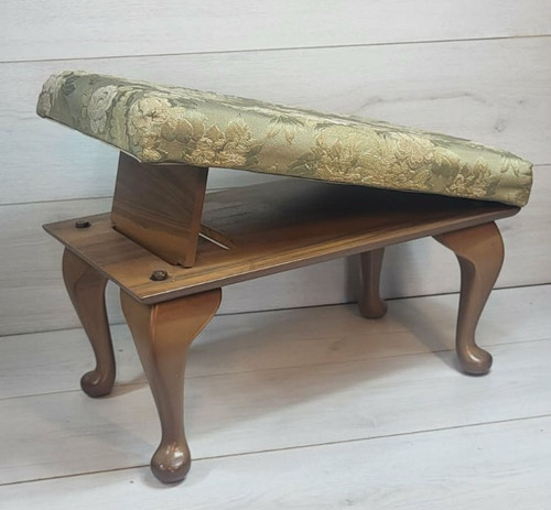 Vintage tilting footstool - tilting,